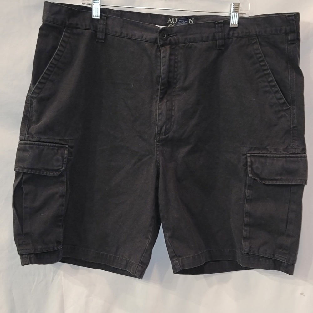 Austin Clothing Co Mens Black Cotton Cargo Shorts Size 42 Multi Pocket Utility